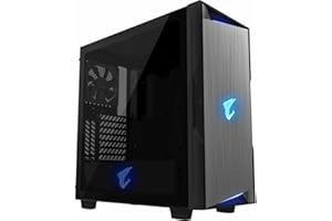 GIGABYTE TECHNOLOGY Gigabyte AORUS C300 Glass Midi-Tower Negro - Caja de Ordenador (Midi-Tower, PC, Vidrio, De plástico, Acero, ATX,Micro-ATX,Mini-ITX, Negro, Juego)