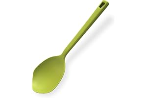 Fackelmann Cucchiaio da cucina, cucchiaione per preparare e servire, in silicone antistatico, anima interna in acciaio, dimensioni 26,5x7,5 cm, Linea Oliva