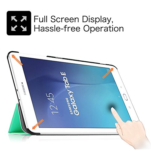 Fintie Samsung Galaxy Tab E 9.6 Hülle Case – Ultra Schlank Superleicht Ständer Smart Shell Cover Schutzhülle Etui Tasche für Samsung Galaxy Tab E T560N / T561N 24,3 cm (9,6 Zoll) Tablet-PC, Mint Grün - 6