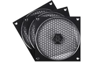 SILVERSTONE TECHNOLOGY SilverStone 3 x SST-FF121B - Set di 3 coperture per ventole da 120 mm con filtro antipolvere, colore: Nero