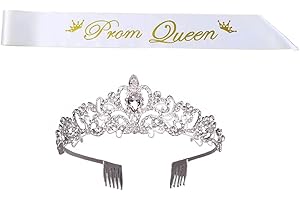 ABOOFAN Cumpleaños Faja Corona, Corona de Cumpleaños Tiara Prom Queen Correa de hombro,Fiesta Cumpleaños Suministros