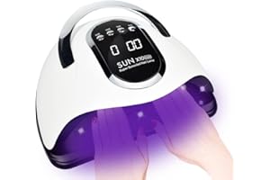 BEENLE 280W UV LED Nail Lamp, Fast Nail Curing Lamps for Home & Salon, 66 Beads Dryer for Gel Polish with Automatic Sensor/4 Timer Setting, Handle Professional Art Tools