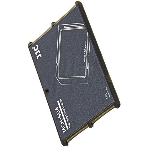 Extrem Kompaktes Speicherkarten Etui Aufbewahrungsbox im Kreditkarten-Format fuer 4x SD SDHC SDXC – grau - 4