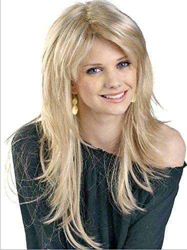 Meydlee Wig Long Straight Premium Hair European Light Blonde Hair Wig
