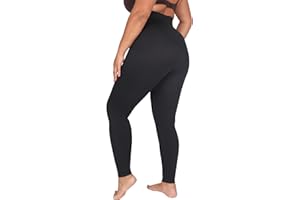 Conturve High Waisted Tummy Control Leggings for Women - Women's Shapewear Gym Leggings