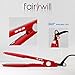 Hair Flat Iron Professional Hair Straighteners Fast Heating 60 Seconds to 230 Degree Wide Nano Titanium Plate LCD Display Temperature Control Red Fairywill