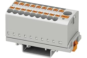 PHOENIX CONTACT PTFIX 6/18X2,5-NS35 GY Bloc de distribution vertical et alimentation intégrée 690V 24A Nombre de bornes 19 Section 0,14mm² - 4mm²