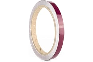 ‎1A STYLE STICKER Auto Zierstreifen Weinrot Glänzend Folienstreifen Bordeaux Rot Autodekor Folie Wohnwagen Boot Basteln Modelbau (9 mm)