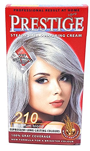 Vip's prestige crema colorante para el cabello, color rubio platino 210