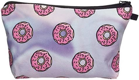 Smallbox Cute Funny Cute Girls Series Funny Life 3D Printing Cosmetic Bag Pencil Case (Donuts)