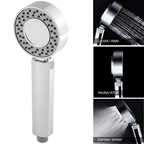 Ekoly - Alcachofa S3 Ducha de mano universal, cabezal articulado de 3 posiciones y boquillas antical