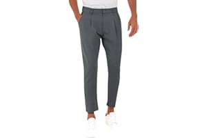 Runcati Pantaloni da uomo, comodi, pratici, casual, business, estivi, tinta unita, con tasche