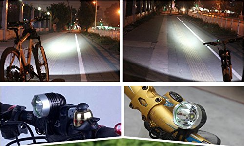 [2 in 1] LED Fahrradbeleuchtung + Stirnlampe – 2000Lm, 3 Modi, inkl. Akkulader Kopfband Fahrradanbringung - 6