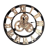 Mitlfuny Weihnachten Home TüR Dekoration 2019,Industrielle Art-Weinlese-Uhr-Europäer Steampunk-Gang-Wand-Ausgangsdekoration