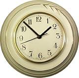 Artline Küchenuhr Quarzuhr rmade in Germany rund Echtgold handbemalte V's als Zierung reliefartig geprägt