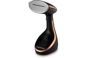 Rowenta Access Steam Care - Cepillo de Vapor 1600 W, Depósito 200 ml, Elimina Arrugas, Olores y Desinfecta, Calentamiento 40 segundos, Accesorio Prendas Delicadas y Gruesas, Tabla Vertical, DR9100D1