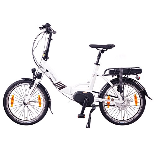 Leisger ® F4 20″ Zoll Elektrofahrrad, E-Faltrad,Klappard, E-Bike, Pedelec, 36V 250W Li-Ion Akku mit 11Ah PANASONIC Zellen, Bafang MAX Display & Mittelmotor in glänzend weiß - 4