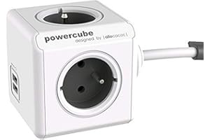 Allocacoc PowerCube Extended USB E (FR) 3 m Przedłużacz zasilania 4 gniazda AC)