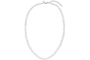 Purelei® Diligence łańcuszek (srebrny), wodoodporny naszyjnik z pereł dla mężczyzn i kobiet, uniseks, ze stali nierdzewnej, prezent dla niego i dla niej