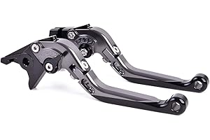 ‎AUZKONG Bremshebel Klappbar Kupplungshebel Skalierbar CNC Motorrad Hebel für Aprilia RS 250 (1995-2002), Pegaso 650 (1992-2004) Grau Schwarz