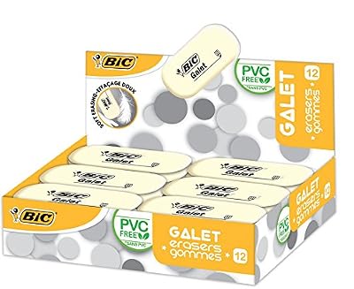 Bic gomme galet en caoutchouc synthétique - 58 x 28 x 13 mm-lot de 12