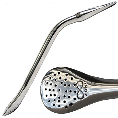 Gaucho Bruno Bombilla de Lujo Hecho a Mano de Acero Deseño: Pico Doble