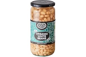 Bold Bean Co Organic White Beans. 1 x 700g Jar, All Natural Ingredients, Suitable for Vegans