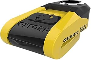 Oxford LK270, Quartz XA disc lock and 110 dB XA6 alarm sound, Yellow Black. Rechargeable Battery.,6mm