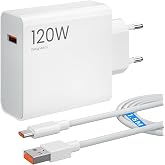 Cargador R&aacute;pido USB C 120W, Compatible con Xiaomi 14T Pro 13T 13 12T 12 11T Pro, Redmi Note 14 13 12 11 Pro+ 5G, Redmi K80 K7