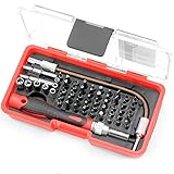 LEICHT ZU BENUTZENDER DREHERGRIFF: Frei drehende Schraubendreherkappe ermöglicht gleichmäßige Anwendung von Fingerdruck beim schnellen und sanften Drehen. Beinhaltet 120 mm Verlängerungsstück und 200mm flexiblen Schaft für Arbeiten an schwer zugänglichen Stellen