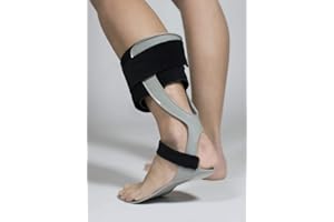 Medicalab Orthèses de Cheville et de Pied - AFO Attelle de pied tombant | Stabilisateur de cheville réglable et support de pied tombant | Aide à traiter le pied valgus (S (37-39), GAUCHE)
