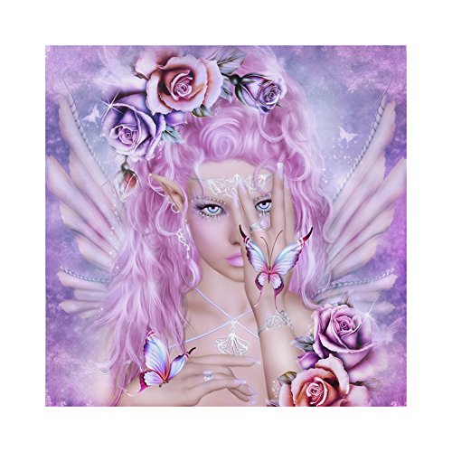 Amazingdeal365 Motiv-Schmetterlingfee 5D DIY Diamond Stickerei Malerei Kreuzstich für Balkon,Terasse,Café,Kinderzimmer,Wohnzimmer, Schlafzimmer, Arbeitszimmer usw.