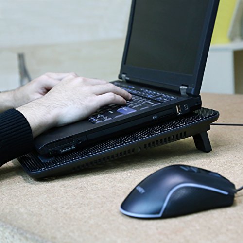 AUKEY Laptop Kühler 12-17 Zoll, 2 Lüfter mit LEDs, 2 USB-Ports, Cooling Pad, Notebook Cooler Ständer Kühlpad Kühlmatte (CP-R3) - 4