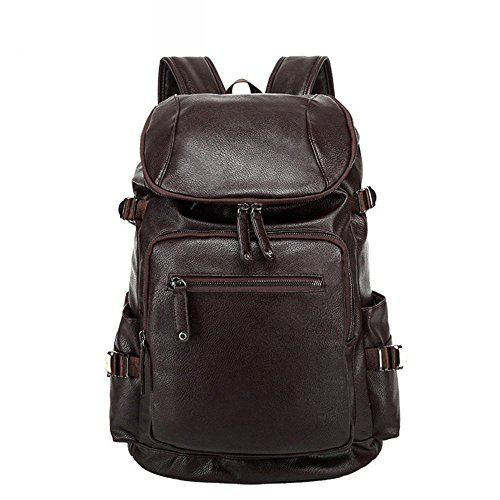 MAGIC UNION PU Leder Vintage Rucksack Daypacks Wanderrucksack Backpack Daypacks Damen Herren Studenten Schultertasche Für Camping Reise Schulranzen und Laptop,IPhone,IPad in 2 Farbe