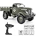 Price comparison product image ROOYA BABY Remote Control Truck, 2.4 Ghz 1:16 4x4 Off Road RC Military Truck Transporter with Light, Rechargeable Radio Control Car Army Vehicle Toy for Children Teens Adults