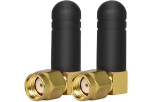 2 Pack | Mini Antenne WiFi avec Prise RP-SMA | Antenne Externe Omnidirectionnelle Bi-Bande 5,8GHz / 2,4GHz 3dBi