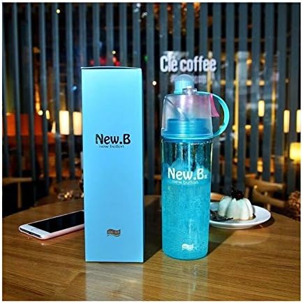 Sports Kettle, Portable Kettle, Spray Plastic Sports Cup Moisturizing Cool Men and Women Universal Multi Color Optional 600ml (Blue)