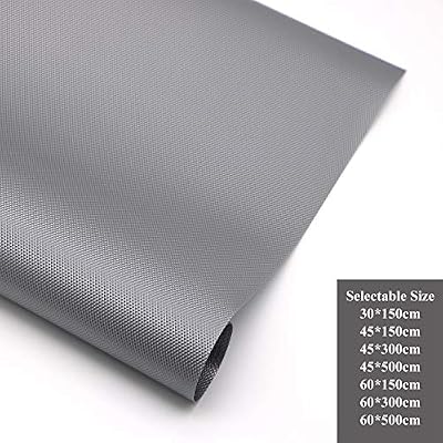 Hersvin 60x500cm Tapis de Tiroir, D'étagère, Frigo, Réfrigérateur, Armoire Cuisine de Protection, Anti-dérapant Non-adhésif EVA, Antihumidite Antibacterien Antipoussière (Gris Diamant)