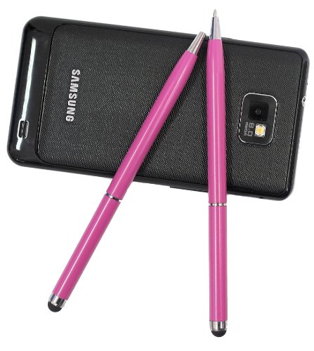 2x PINK tomaxx Stylus Pen – Eingabestift + Kugelschreiber für Sony Xperia ion – Xperia P – Xperia S – Xperia U – Xperia Sola u.a alle Sony Handy mit Touchscreen Display… - 3