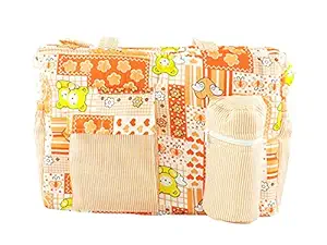 Ole Baby Big Amazing Striped Cotton Smart Organizer Best Material 100% Cotton, Multi-function,Waterproof and Washable Diaper Bag.