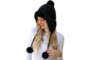 Clearlove Strickmützen für Damen Winter Mütze Warme Strickmütze mit Weichem Innenfutter Gefütterte Strickmütze