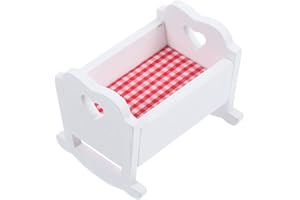 ifundom Meubles de Maison de poupée en Bois, Lits superposés pour bébé, Accessoires de Maison de poupée Miniature à l'échelle 1/12