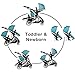 Duellette 21 BS Twin Buggy with Changing Bag and Accessories, Raincovers and 2 Footmuffs Teal Mist