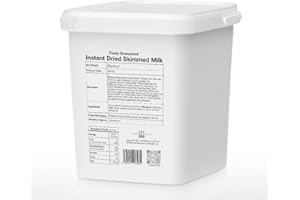 INGREDIENTS BAR IB Instant Skimmed Milk Powder 2kg Bulk | Finely Granulated, 100% Pure No Additives | Soluble Dried Milk | Quick-Dissolving Multipurpose for Vending & Coffee Machines, Cooking, Baking, and Drinks