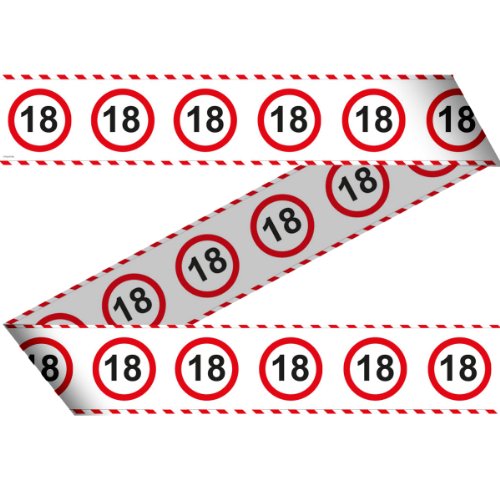 Absperrband für den 18 Geburtstag 15m lang