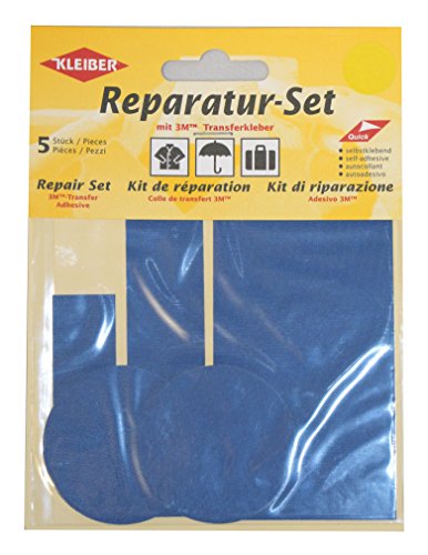 Kleiber - Juego de Parches de reparación para Ropa, de Nailon, autoadhesivos, 5 Piezas, Color Azul