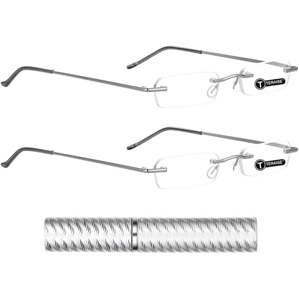 Bumjazz Occhiali Da Lettura Senza Montatura In Titanio Per Uomo E Donna - Argento +1.50 - Foto 6