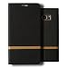 Produktbild S7 Edge Hülle, Galaxy S7 Edge Hülle, Lively Life Dünn PU Leder Folio Flip Klapphülle Etui Schutzhülle Tasche Case Cover mit Kreditkartenhaltern und Ständer für Samsung Galaxy S7 Edge,Schwarz