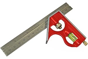 Faithfull Combination Square 150mm (6in) – Multi-Function Measuring & Layout Tool with Stainless Steel Rule, Spirit Level & Marking Scribe for Woodworking & Metalwork