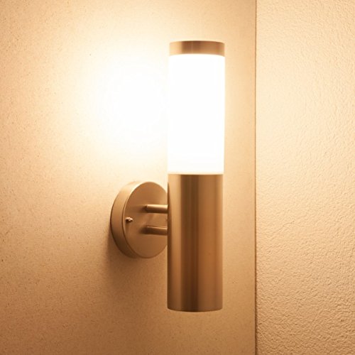 Betterlighting BT1003A UP Außenwandleuchte, E27, silber, 7,8 x 14,5 x 36 cm - 2